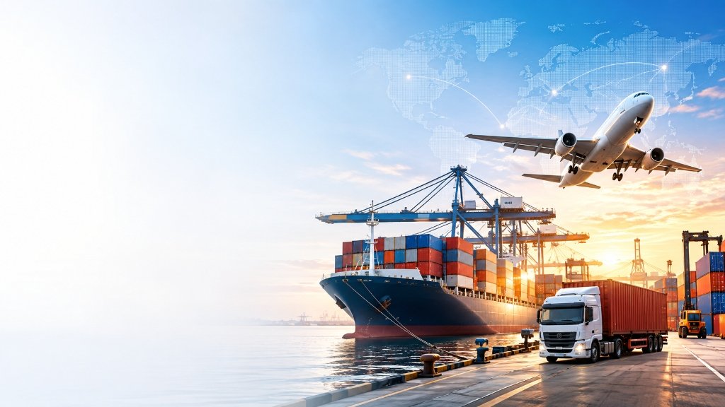 Active Global Container Port Cargo Loading